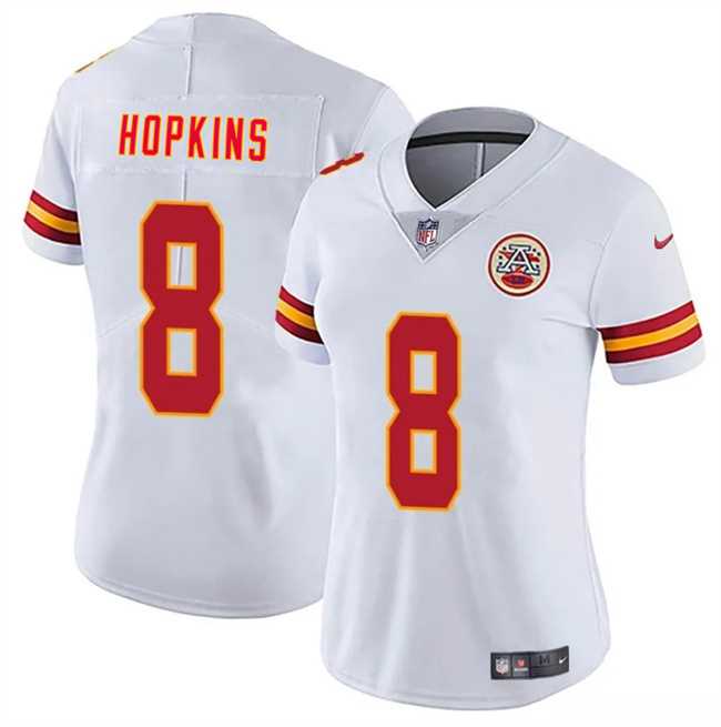 Womens Kansas City Chiefs #8 DeAndre Hopkins White Vapor Untouchable Limited Stitched Jersey Dzhi